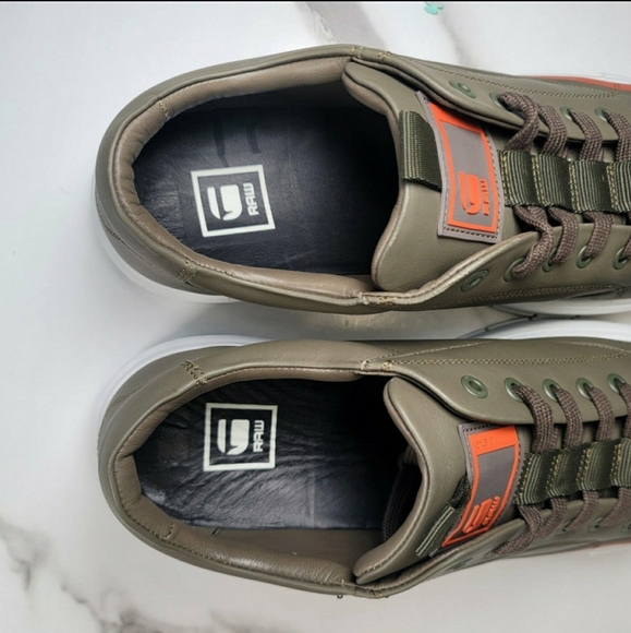 G-Star Raw Men's Rocup-II-LGO-M Sneakers Low-Top Shoes Geen/Orange Size 11 - Picture 10 of 12